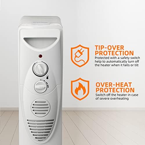 RWFLAME Oil Filled Radiator Heater 27 Grey