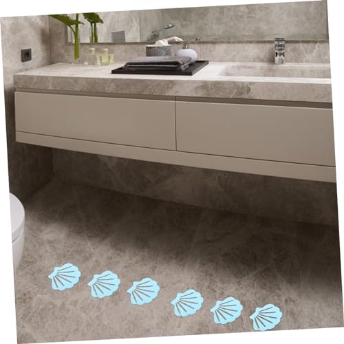 PRETYZOOM 12Pcs Shell Shape Non-Slip Bathroom Stickers