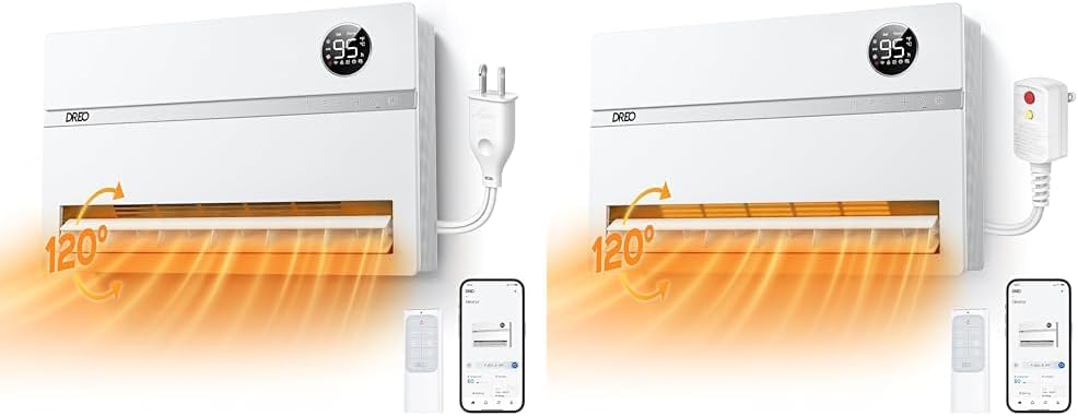 Dreo Smart Wall-Mounted Heater with Oscillation and Voice Control