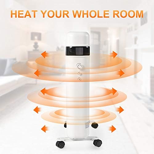 E-Macht 1500W Electric Space Heater with Dual Safety and Adjustable Temperature