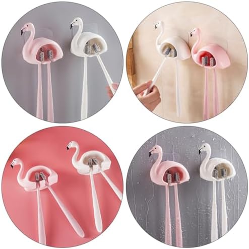 PRETYZOOM 2Pcs Wall Mounted Toothbrush Holder