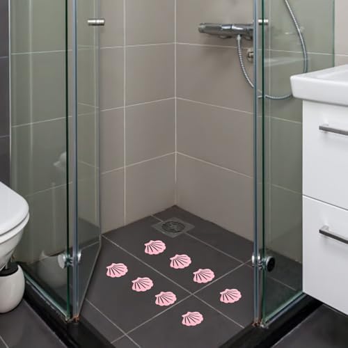 ABOOFAN 12pcs Non-Slip Sea Shell Safety Treads for Bathtub and Bathroom