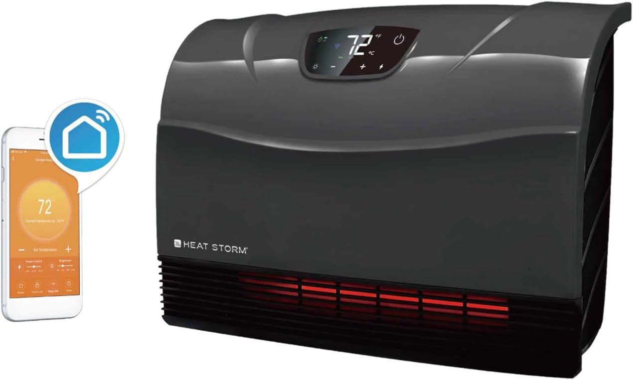 Heat Storm 1500 Watt Infrared Wall Heater with Wi-Fi