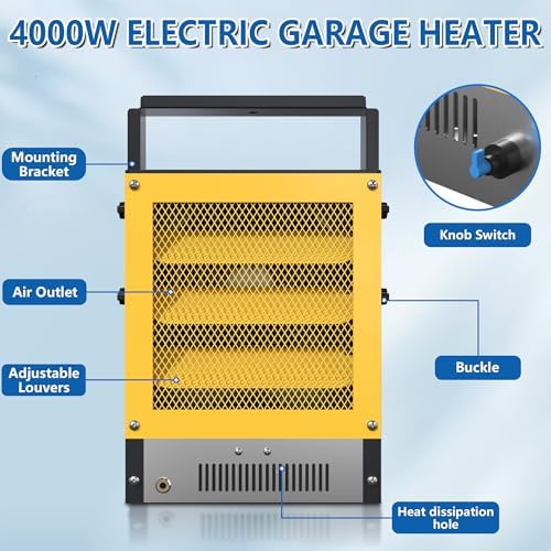 FICBXRA 4000W Electric Garage Heater with Overheat Protection