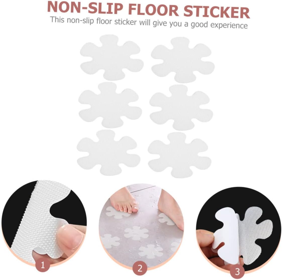 Homoyoyo Non-Slip Bath Stickers 6 Pack