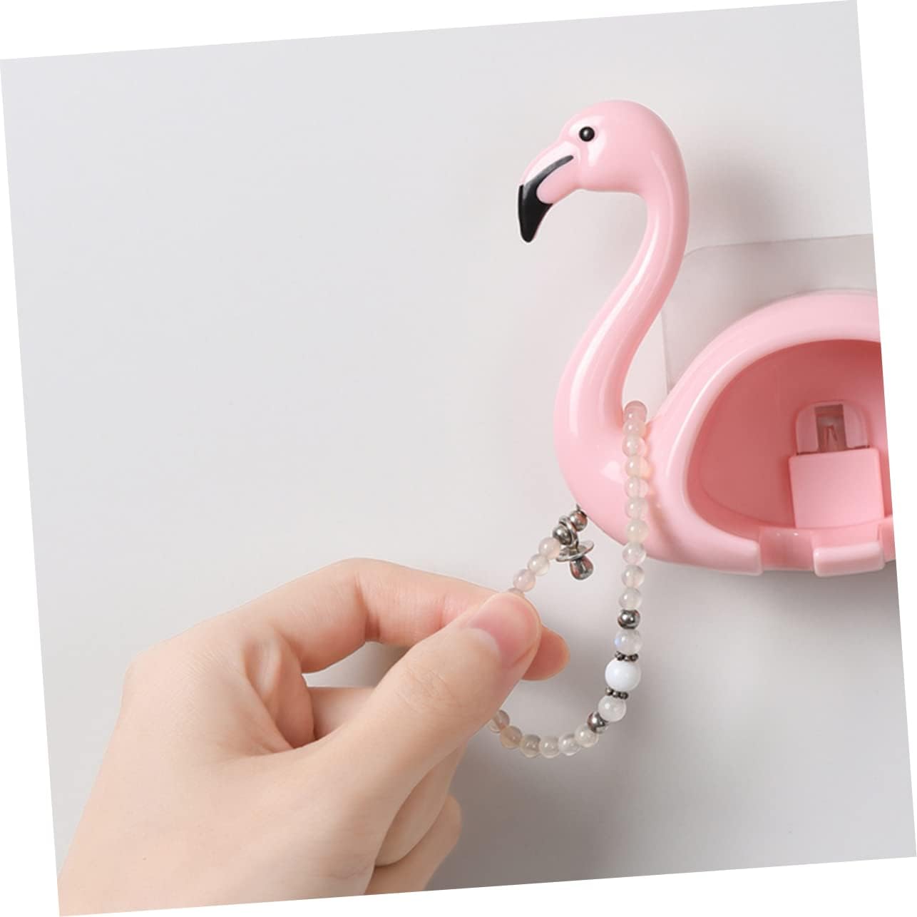 2Pcs Flamingo Wall Mounted Toothbrush Holder for Bathroom 1