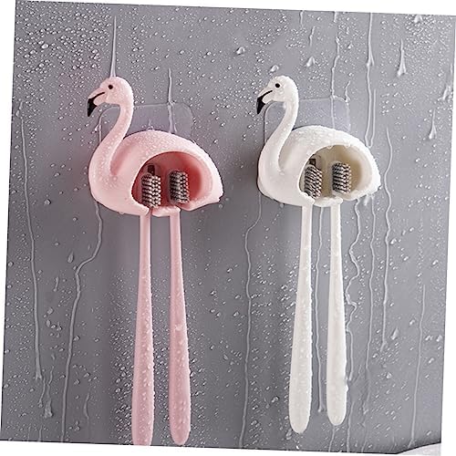 ABOOFAN 2Pcs Cartoon Suction Cup Toothbrush Holder
