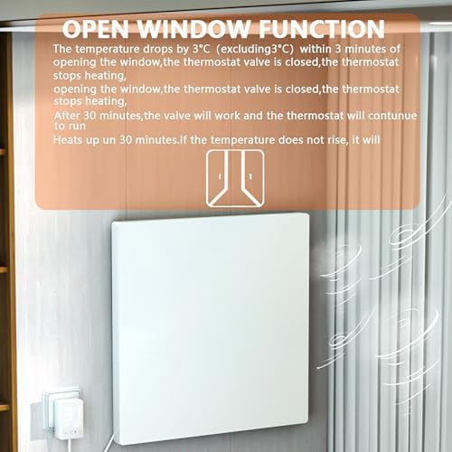 375W Wall-Mounted Electric Panel Heater with Thermostat 1