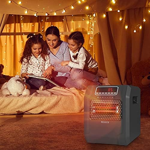 VOLTORB Portable Electric Space Heater with Remote Control and Fan Mode