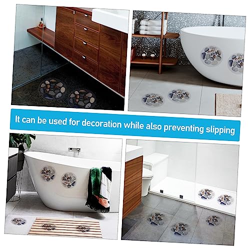 12 Pack Non-Slip Stone Bathtub Stickers for Safety and Style