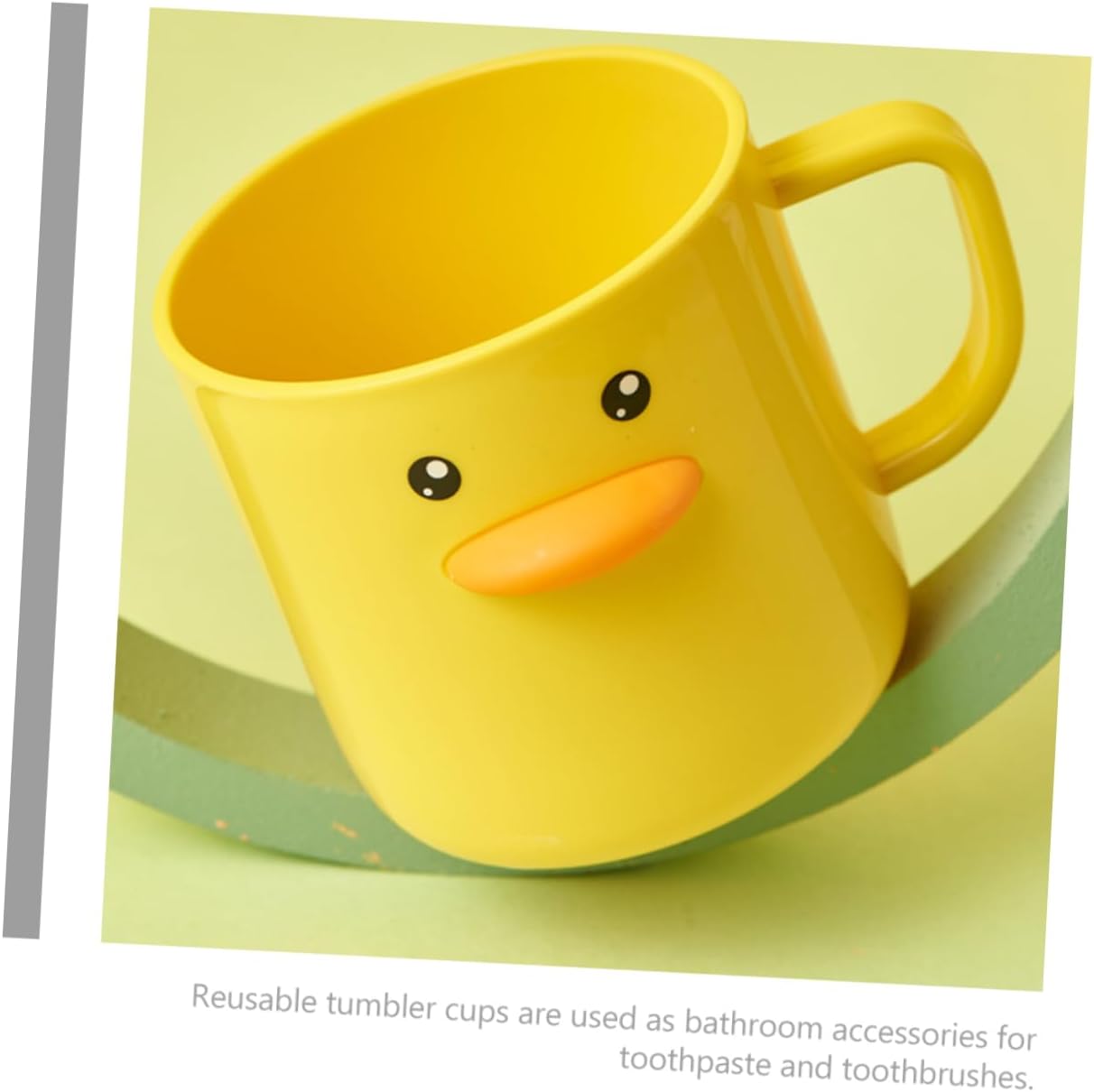 PRETYZOOM 350ml Toothbrush Holder Reusable Bath Mug