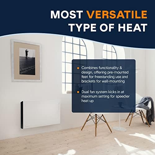 DeLonghi 1500W Convection Panel Heater with Timer Wall Mount