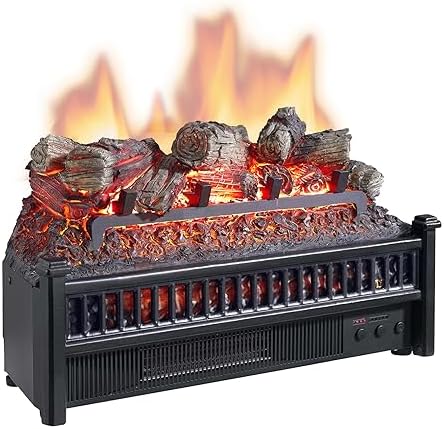 Comfort Glow Electric Log Set with Heater 9x23x13in Black 1