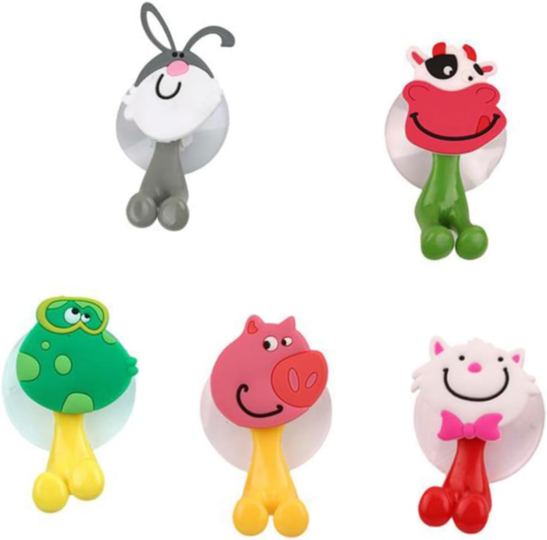 2pcs Animal Toothbrush Holder Suction Cup Mount for Bathroom