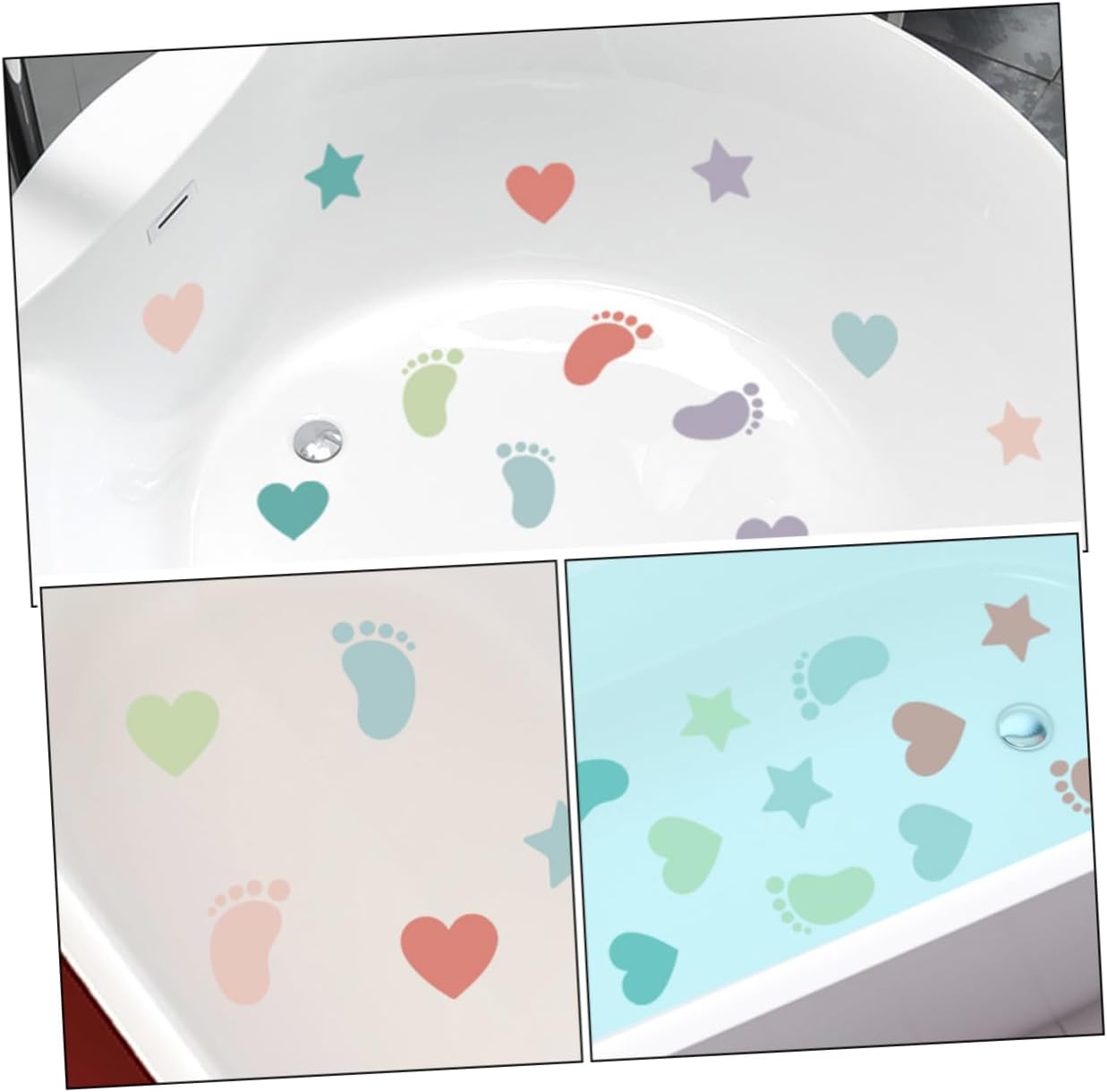 Cabilock Anti-Slip Bathtub Stickers Set 6 Sheets