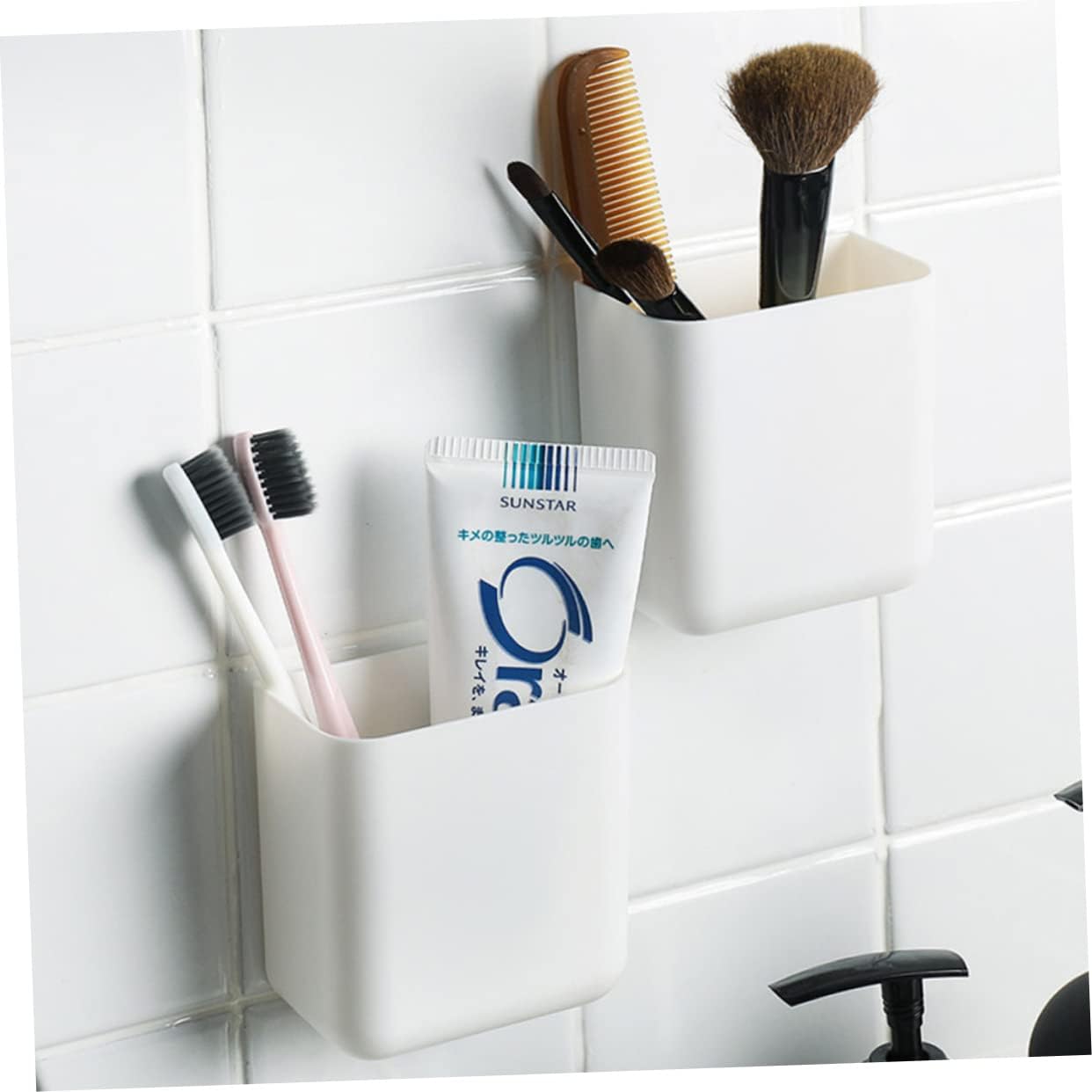Zerodeko Wall Toothbrush Holder with Toothpaste Rack