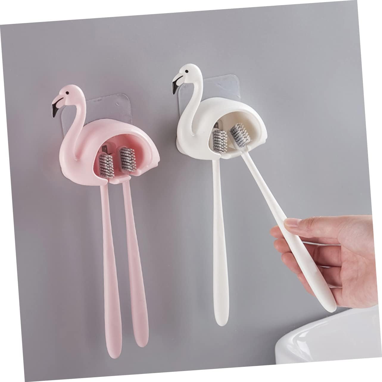 LIFKICH Wall Mounted Toothbrush Holder Organizer