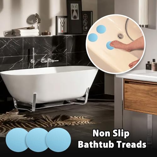 24 PCS Non Slip Bathtub Stickers Blue Round Anti Slip Decals
