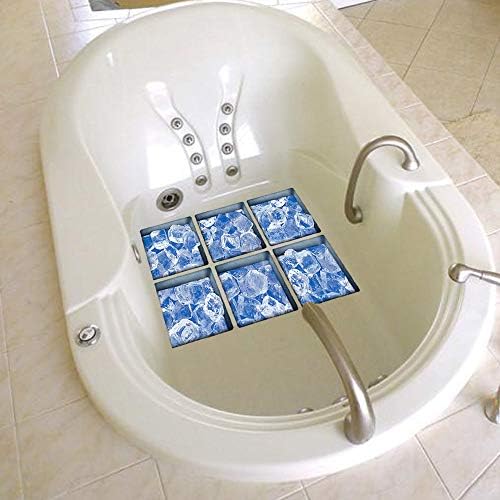 AILEGOU 3D Non-Slip Bathtub Stickers with Ice Design