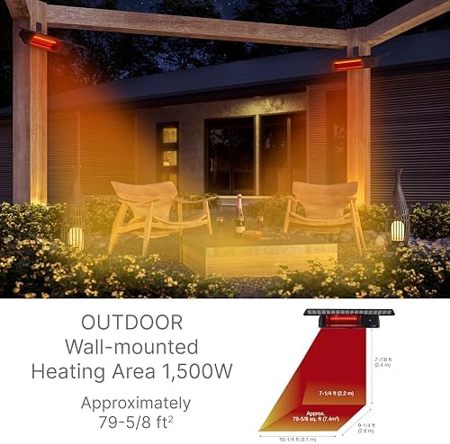 Dimplex Infrared Patio Heater 1500W Weatherproof Black
