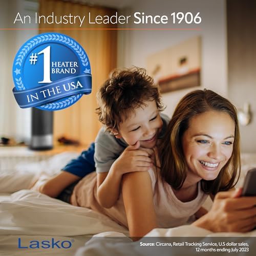 Lasko Ellipse Ceramic Tabletop Heater with Oscillating Heat and Safety Features