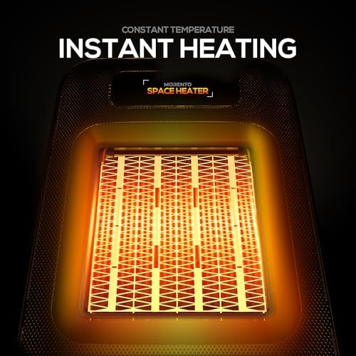 MORENTO 1500W Electric Space Heater with Fan Thermostat