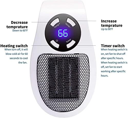 GiveBest 350W Electric Space Heater with Timer and Thermostat