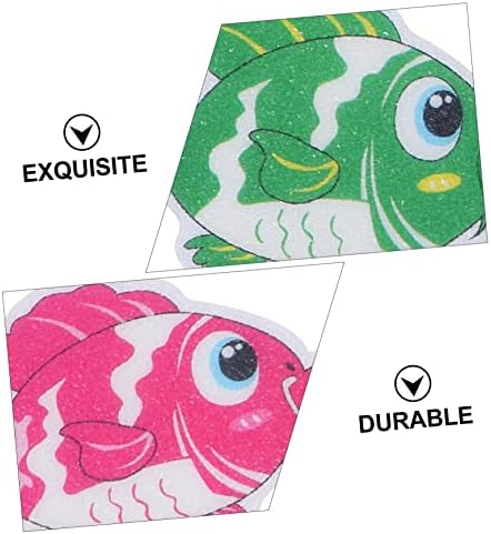 Ciieeo 6 Pack Fish Design Anti-Slip Stickers for Bathtub and Shower