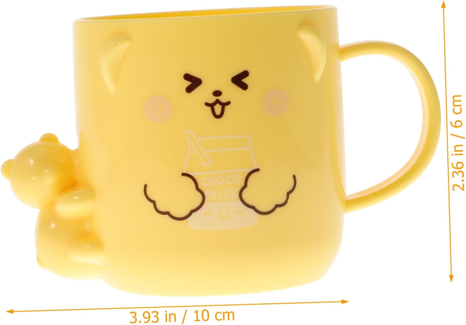 VOSAREA 2Pcs Cute Plastic Mouthwash Cup with Cartoon Design