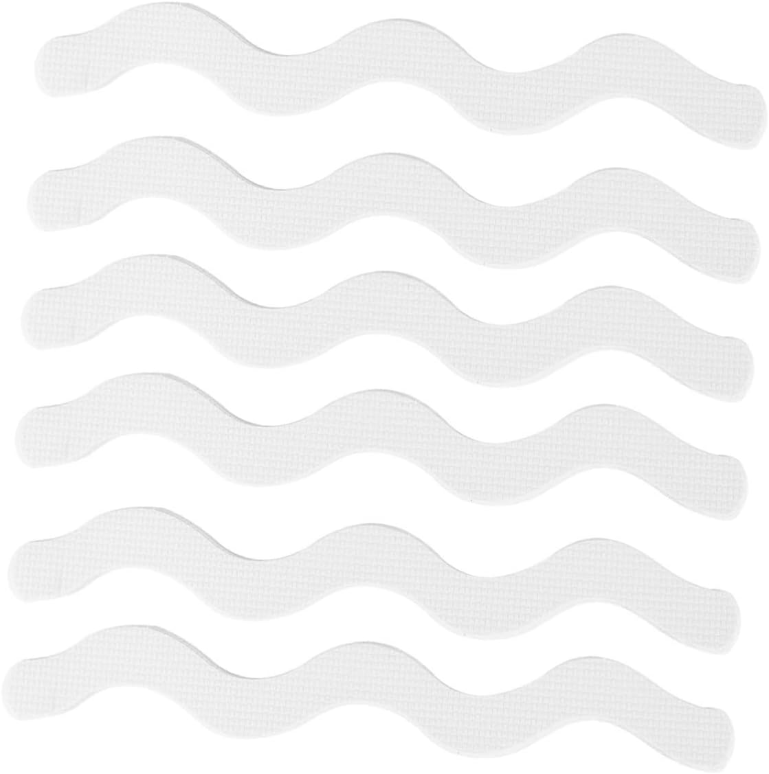 CAXUSD Anti-Slip Shower Stickers 12pcs Wavy Bath Treads