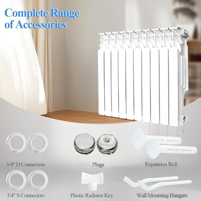 AB Wall-Mounted Radiator Heater with 6 Panels