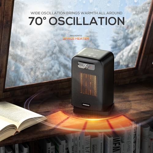 MORENTO 1500W Electric Space Heater with Fan Thermostat