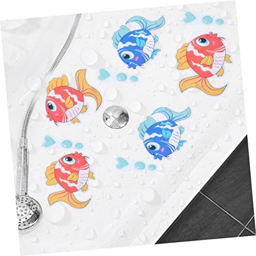 Ciieeo 6 Pack Fish Design Anti-Slip Stickers for Bathtub and Shower