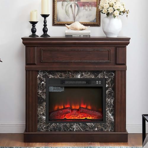 43 Electric Fireplace with Mantel and TV Stand