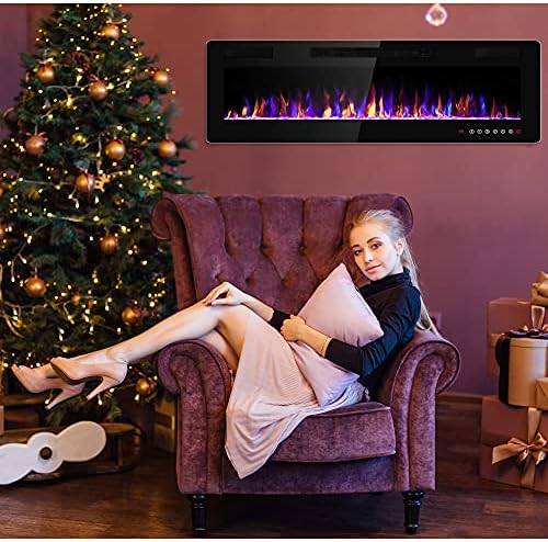 36 Inch Electric Fireplace with Timer and Remote Control