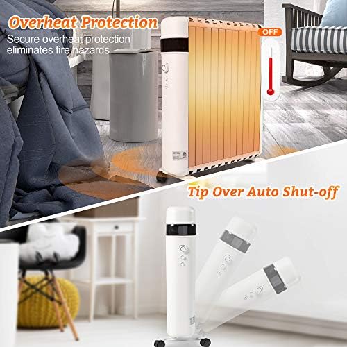Vilobos 1500W Silent Electric Space Heater with Wheels