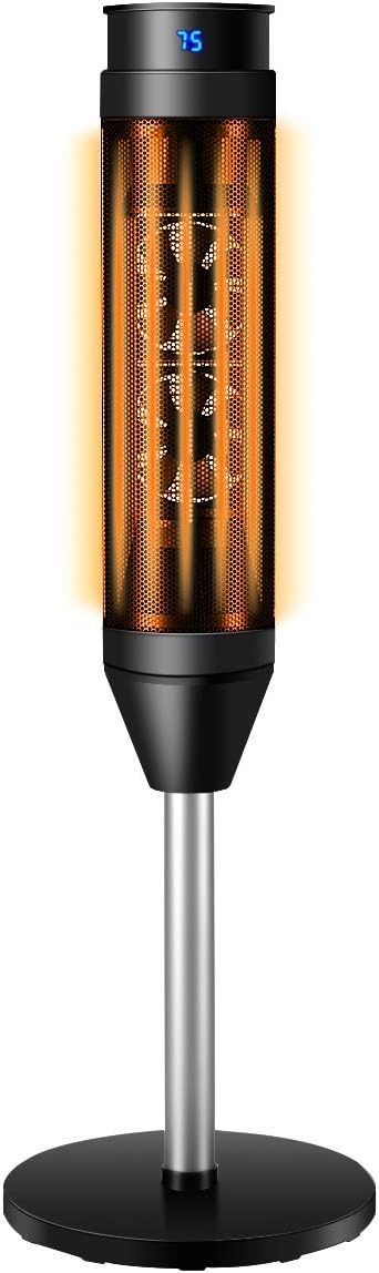 GOFLAME Oscillating Ceramic Space Heater with Remote Control