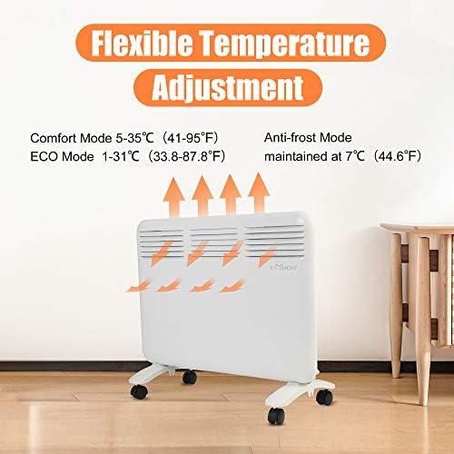 Vilobos Electric Heater with Quiet Operation and Adjustable Thermostat