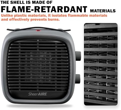 700W 1200W Ceramic Heater with 9 Modes and Handle