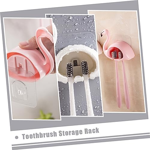 FONDOTIN 2pcs Wall Mounted Toothbrush Holders
