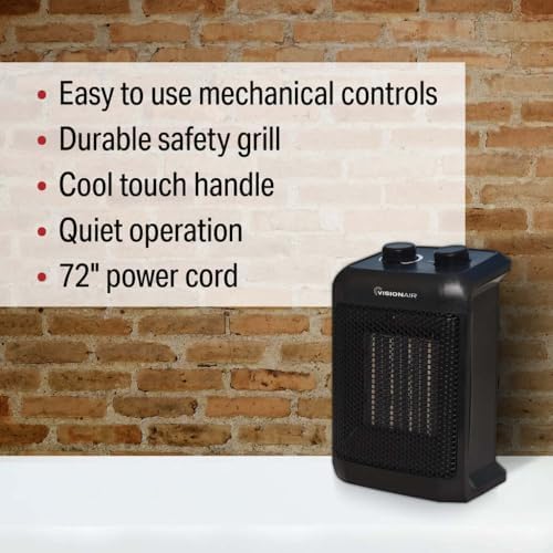 VisionAir 9 In Ceramic Heater 160 Sq-Ft