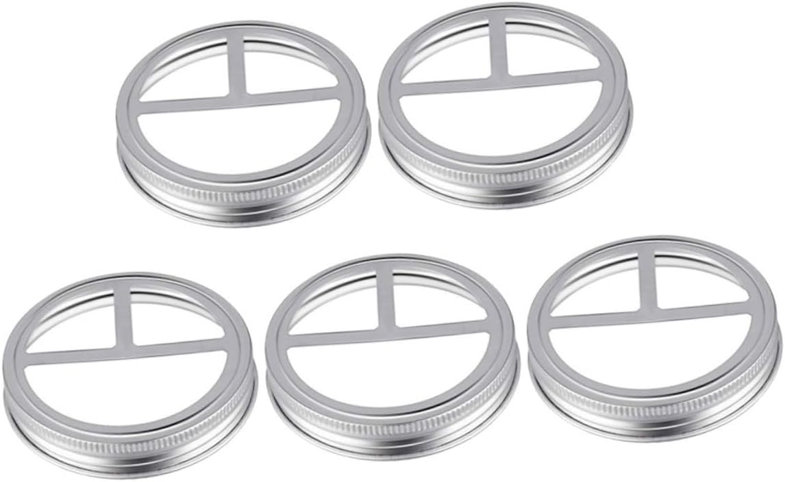 IMIKEYA 5 Pcs Stainless Steel Toothbrush Holder Lid