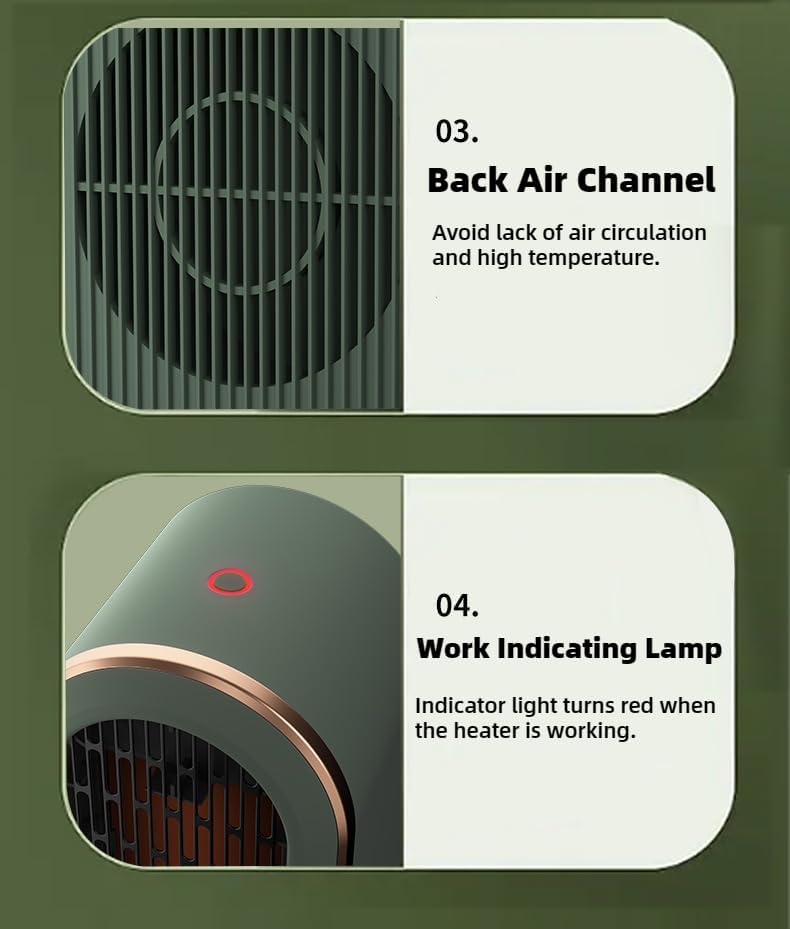 GaRcan 1200W Electric Space Heater with Thermostat and Safety Features