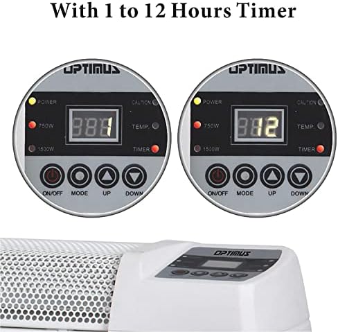 Optimus 30 Baseboard Convection Heater with Digital Display and Thermostat