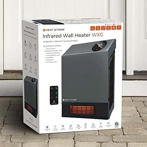 Heat Storm Wall Mount Gray 1000W Indoor Heater