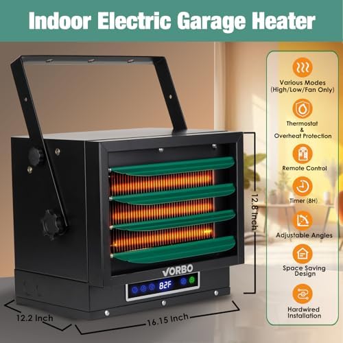 VORBO 7500W Electric Garage Heater with Remote 1