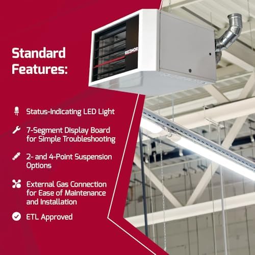 Reznor 120000 BTU Propane Garage Heater with Z-Vent Kit