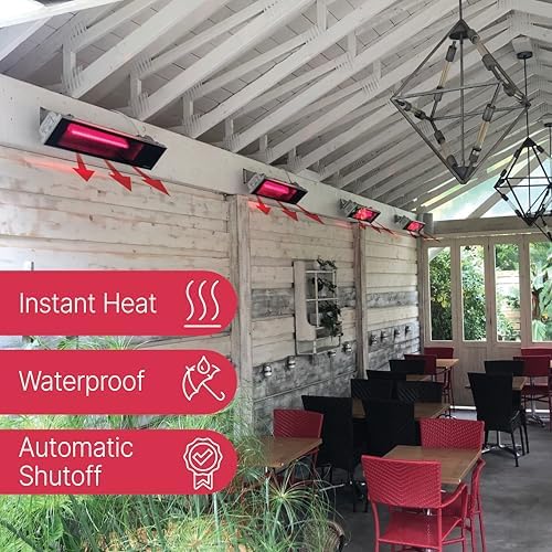 Dimplex Infrared Patio Heater 1500W Weatherproof Black