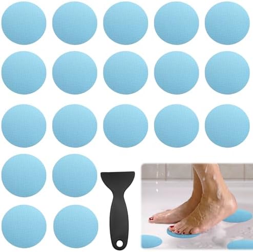24 PCS Non Slip Bathtub Stickers Blue Round Anti Slip Decals