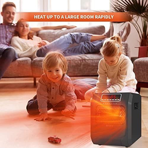 VOLTORB Portable Electric Space Heater with Remote Control and Fan Mode